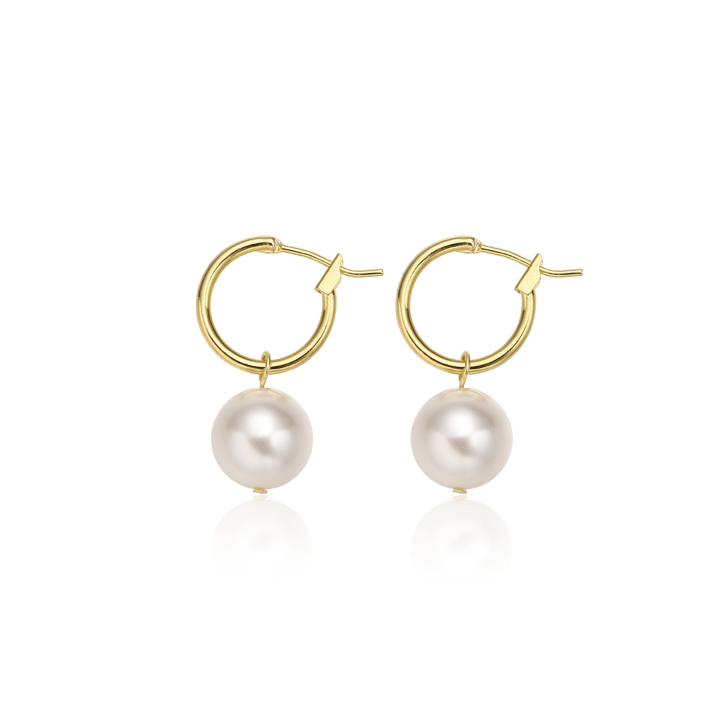14k Gold Plated Pearl Earrings