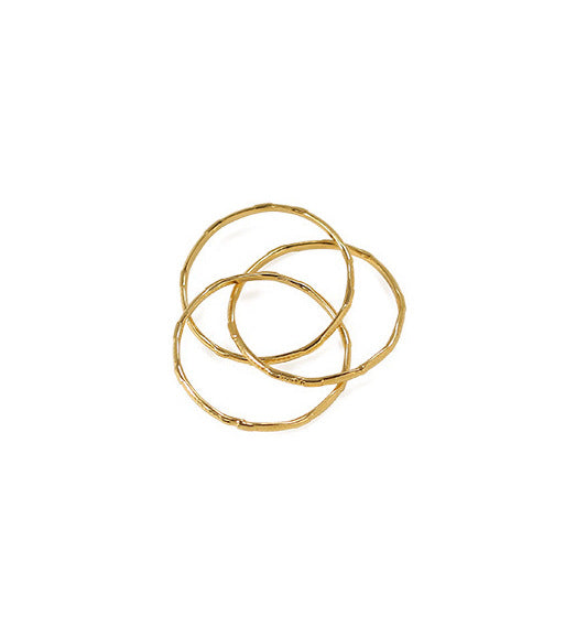Triple Gold-Plated Brass Ring