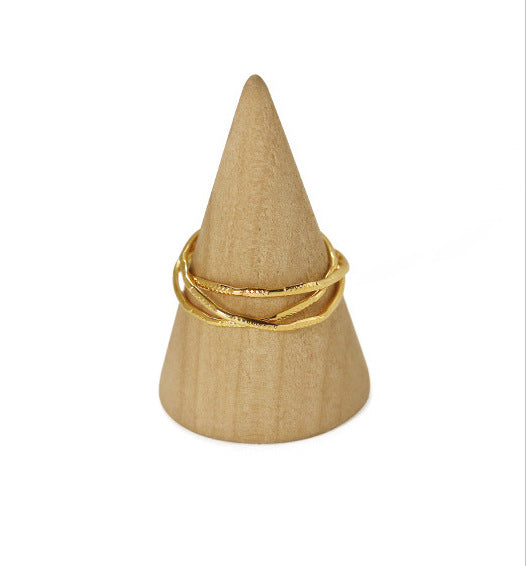 Triple Gold-Plated Brass Ring