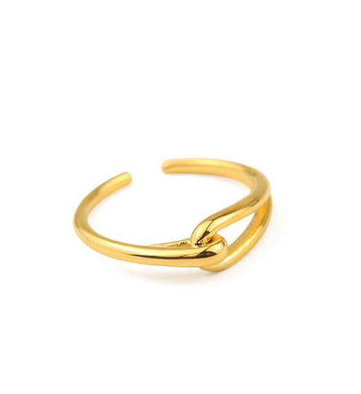 Unclosed Gold-Plated Brass Ring