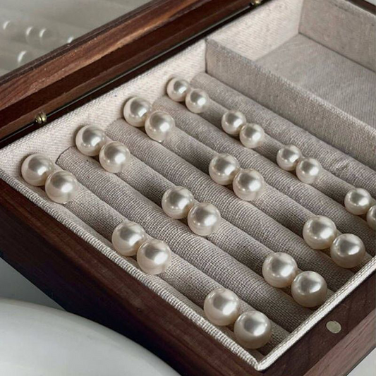 Elegant Large Pearl Silver Earrings