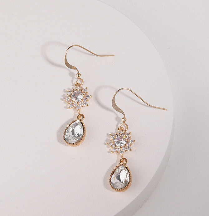 Sparkling Gemstone Drop Earrings