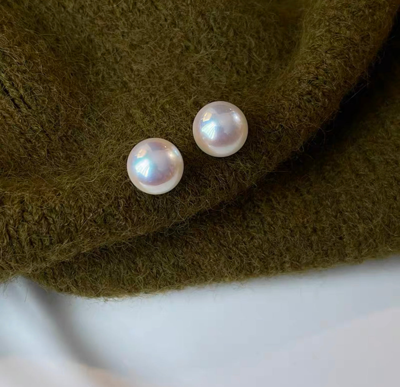 Elegant Large Pearl Silver Earrings